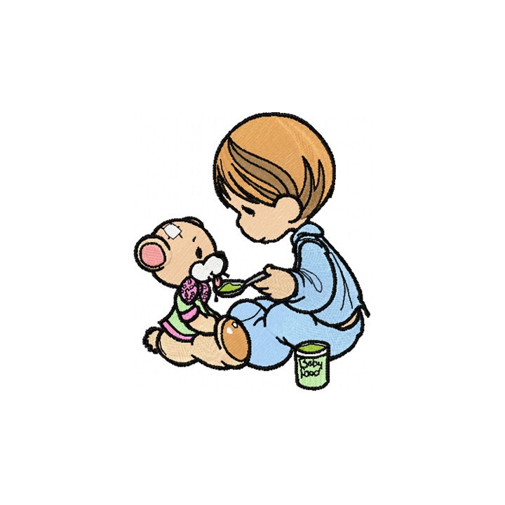 Precious Moments - I Like This Time! embroidery design - Embroidery Design