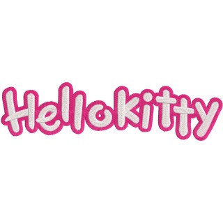 Hello Kitty logo embroidery design - Embroidery Design