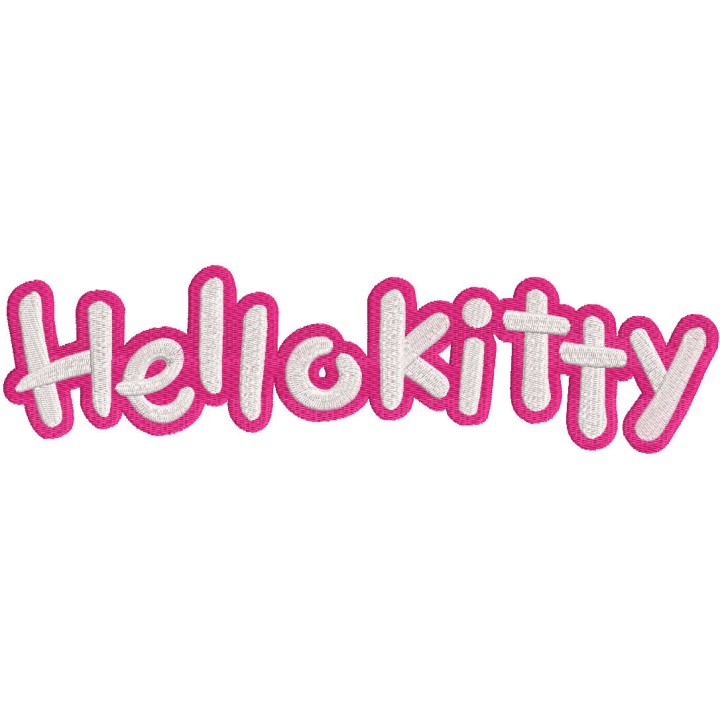 Hello Kitty logo embroidery design - Embroidery Design
