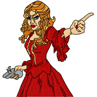 Elizabeth Swann embroidery design - Embroidery Design