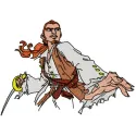 Will Turner with Sword embroidery design - Embroidery Design