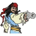 Jack Sparrow with Gun embroidery design - Embroidery Design