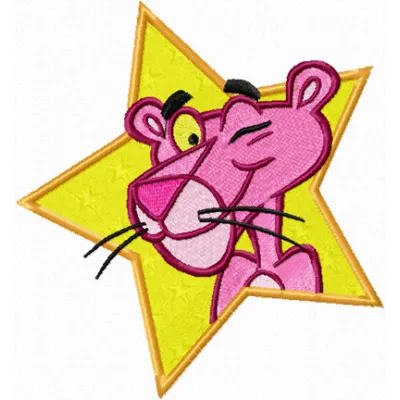 Pink Panther 3 embroidery design - Embroidery Design