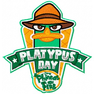 Platypus Badge  embroidery design - Embroidery Design