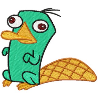 Perry the Platypus  embroidery design - Embroidery Design