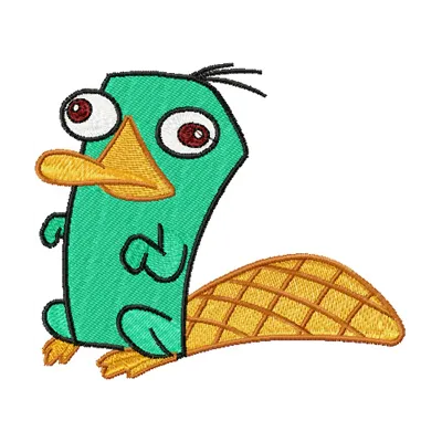 Perry the Platypus  embroidery design - Embroidery Design