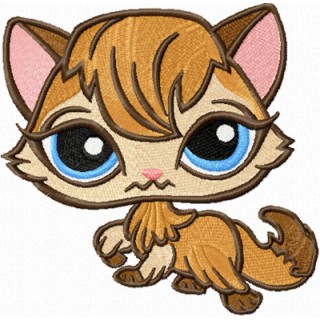 Littlest Pet shop Kitty  embroidery design - Embroidery Design