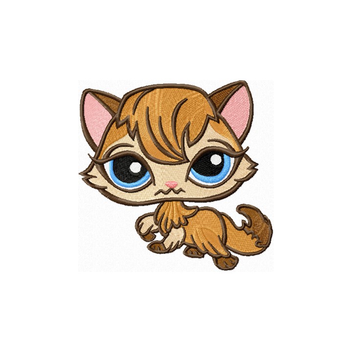 Littlest Pet shop Kitty  embroidery design - Embroidery Design