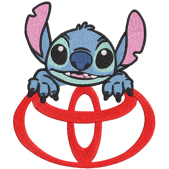 Stitch Toyota logo embroidery design - Embroidery Design