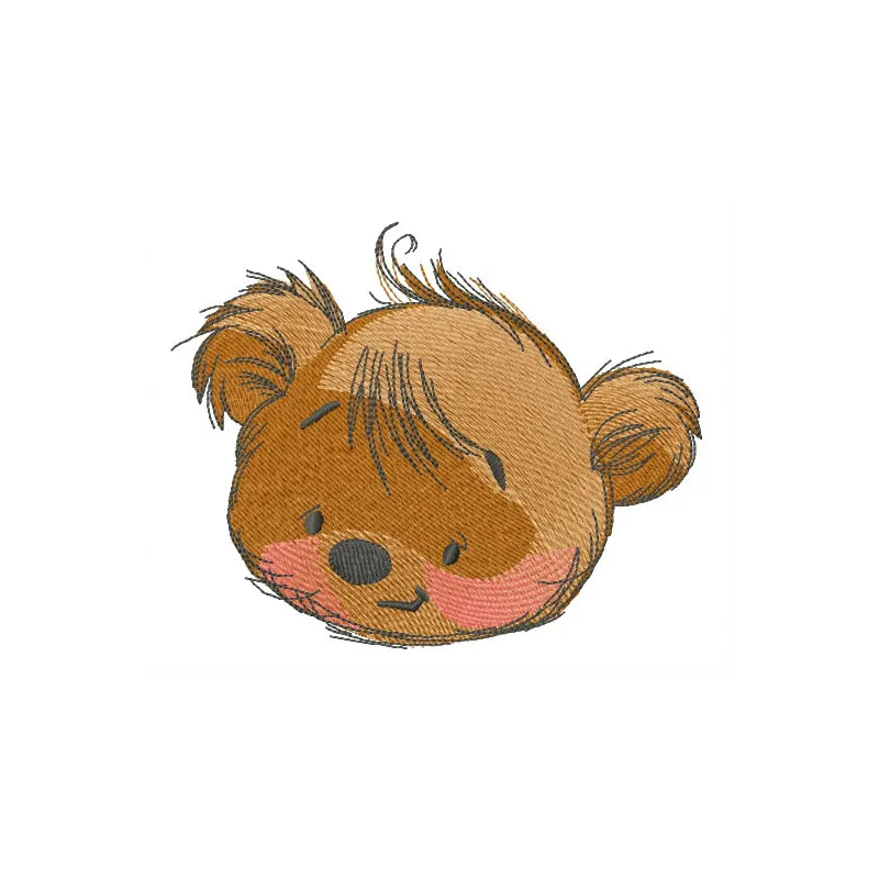 Teddy bear playing with butterfly5 embroidery design - Embroidery Design