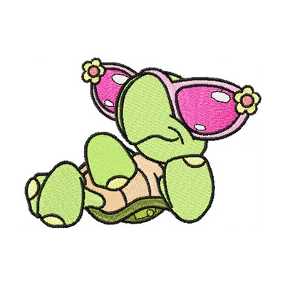 Cool Turtle embroidery design - Embroidery Design