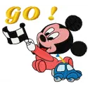 Mickey Mouse Racing Car Stitching Pattern