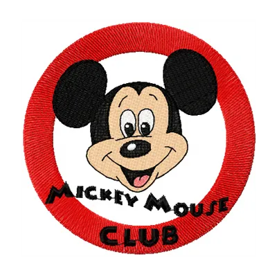 Mickey Mouse Club Logo Stitching Pattern for Fans