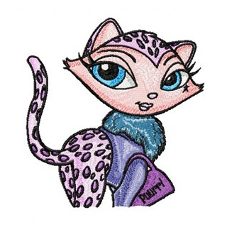 Brigitte Kitty  embroidery design - Embroidery Design