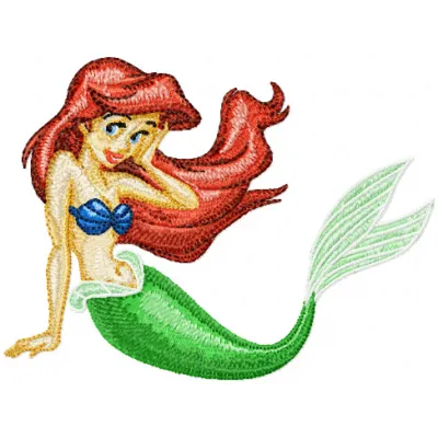 Ariel embroidery design - Embroidery Design