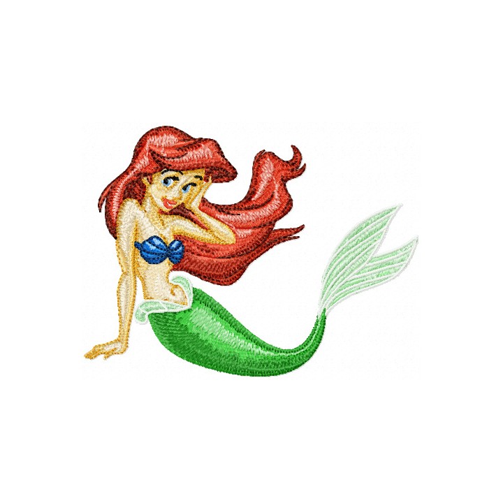 Ariel embroidery design - Embroidery Design