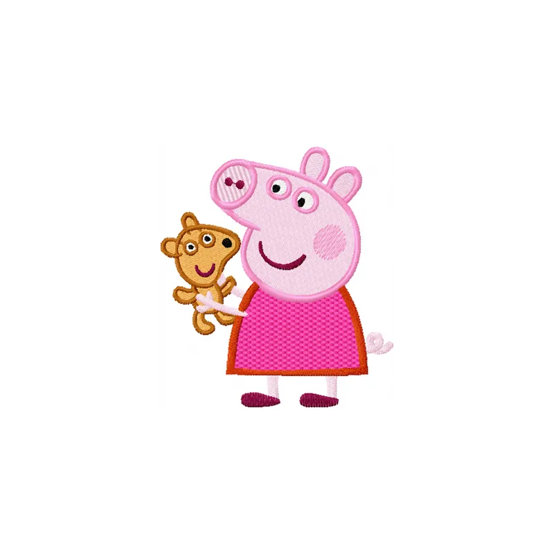 Pig with Toy Stitching Pattern | Peppa Pig Design