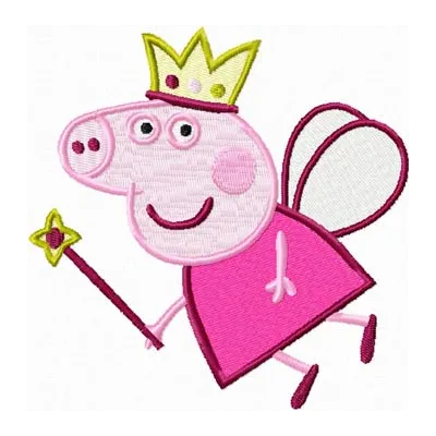 Pig Angel Stitching Pattern - Whimsical Cartoon Design