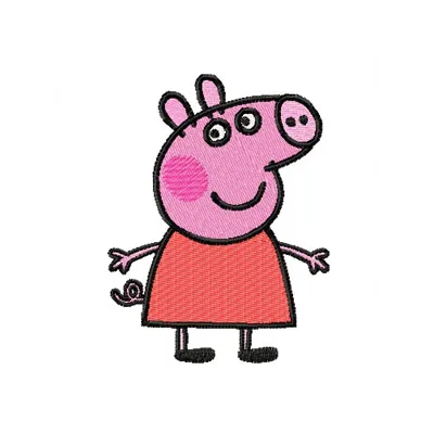 Pig 1 Stitching Pattern - Peppa Pig Character Design