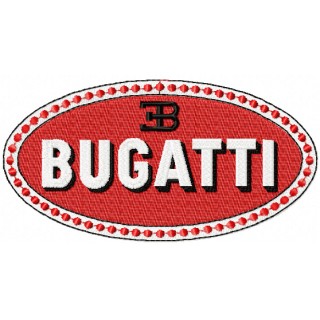 Bugatti oval logo embroidery design - Embroidery Design