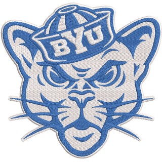 Brigham Young Cougars Secondary logo embroidery design - Embroidery Design