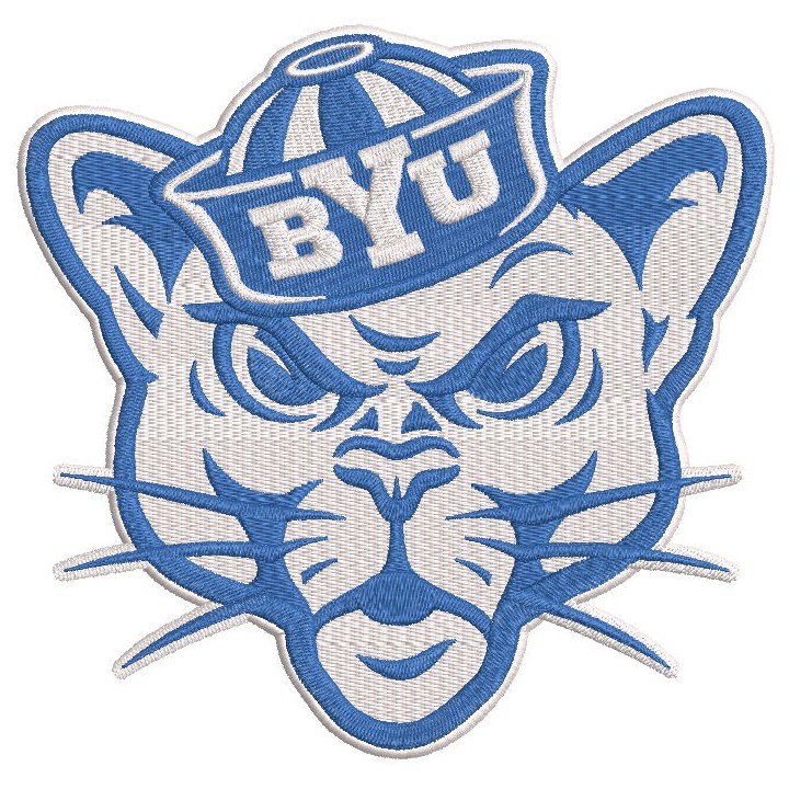 Brigham Young Cougars Secondary logo embroidery design - Embroidery Design