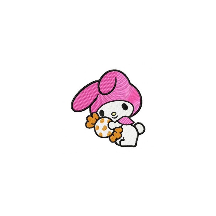 My Melody with Gift embroidery design - Embroidery Design