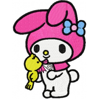 My Melody Spring Songs embroidery design - Embroidery Design