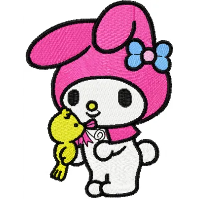 My Melody Spring Songs Bunny Stitching Pattern