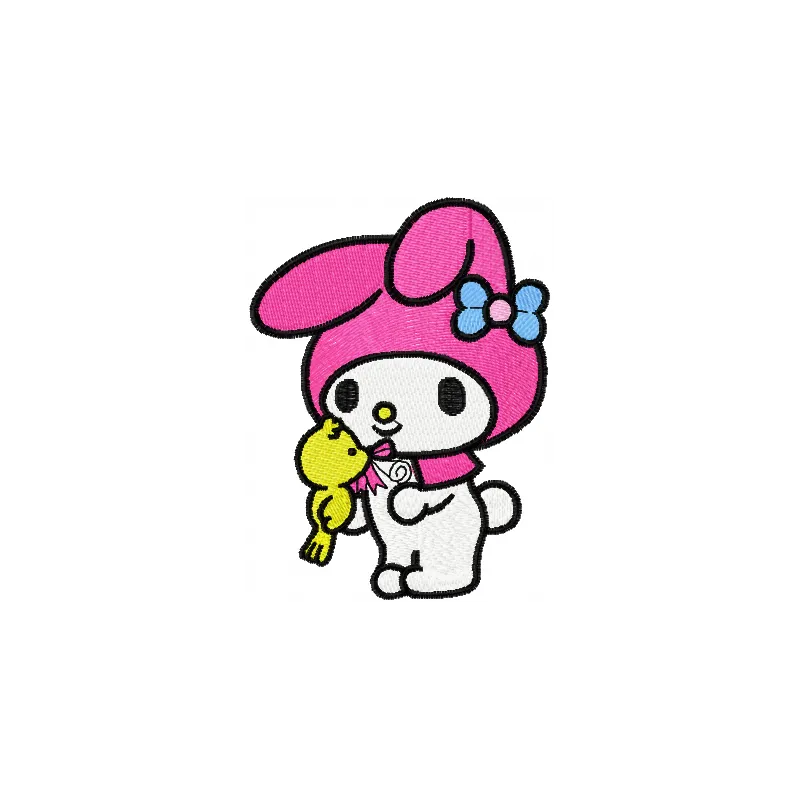 My Melody Spring Songs Bunny Stitching Pattern