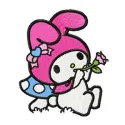 My Melody Playing Pipe - Adorable Bunny Stitching Pattern