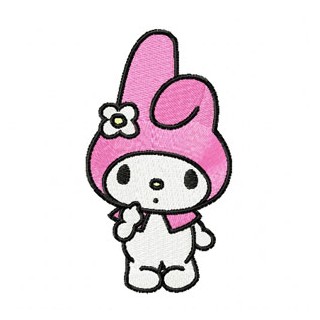 My Melody I'm Cute embroidery design - Embroidery Design