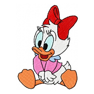 Little Daisy Duck embroidery design - Embroidery Design
