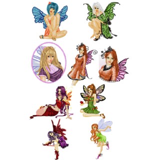 Modern Fairy Collection embroidery design - Embroidery Design