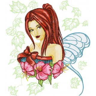 Modern Fairy Autumn Dream embroidery design - Embroidery Design
