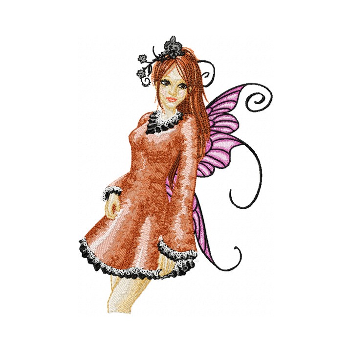 Modern Fairy 4 embroidery design - Embroidery Design