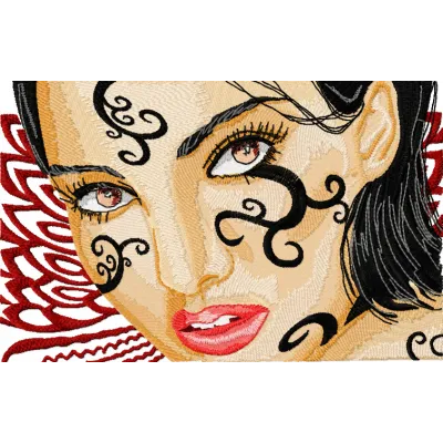 Gothic Fairy Wings Embroidery Pattern | Whimsical Design