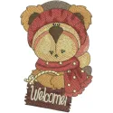 Teddy welcome 2 embroidery design - Embroidery Design