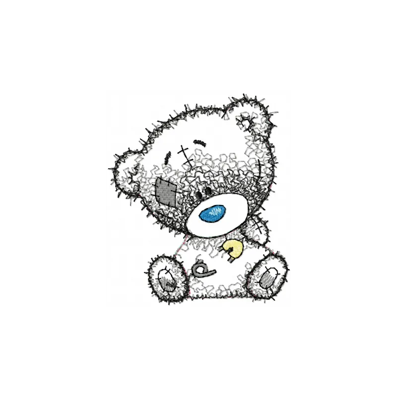 Teddy bear I dressed myself applique embroidery design - Embroidery Design