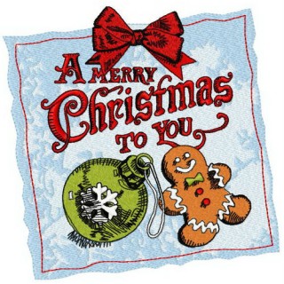 A Merry Christmas to you 2 embroidery design - Embroidery Design