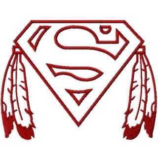 Native Superman logo 2 embroidery design - Embroidery Design