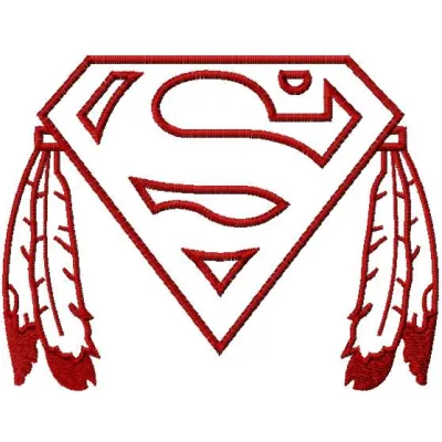Native Superman logo 2 embroidery design - Embroidery Design