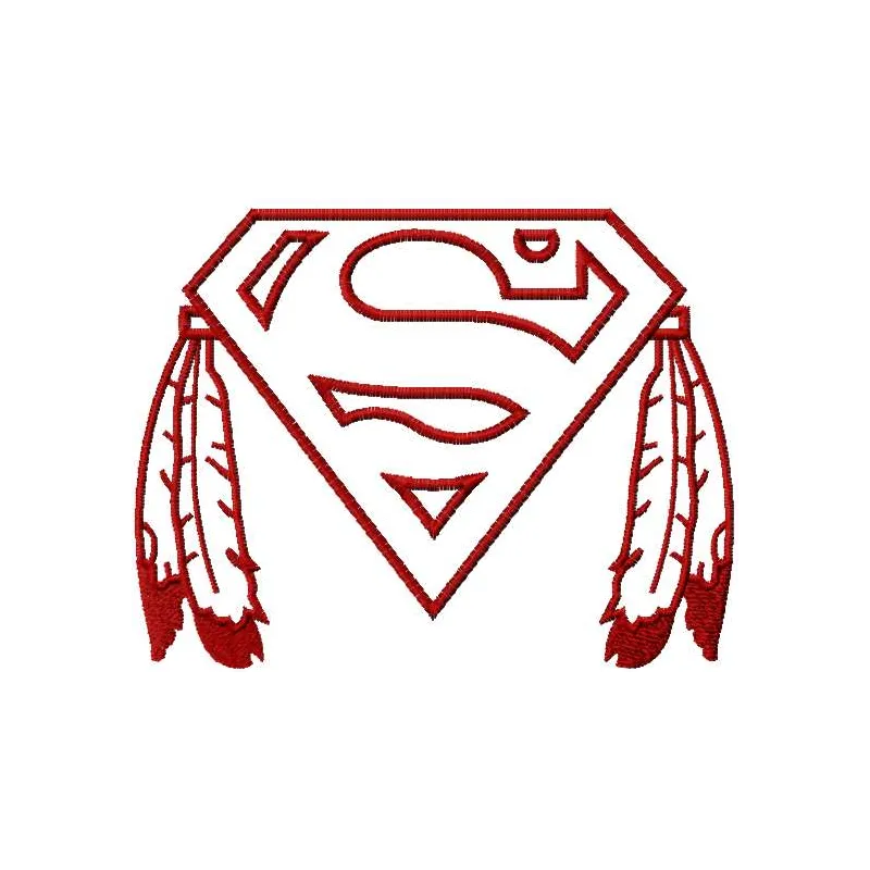 Native Superman logo 2 embroidery design - Embroidery Design