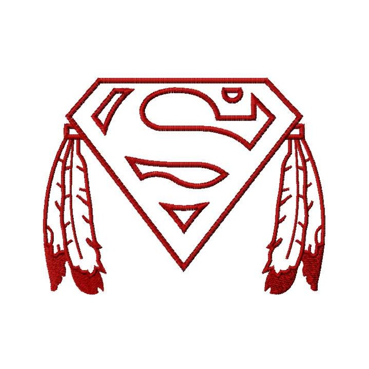 Native Superman logo 2 embroidery design - Embroidery Design