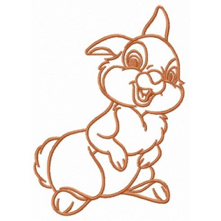 Thumper ready to play embroidery design - Embroidery Design