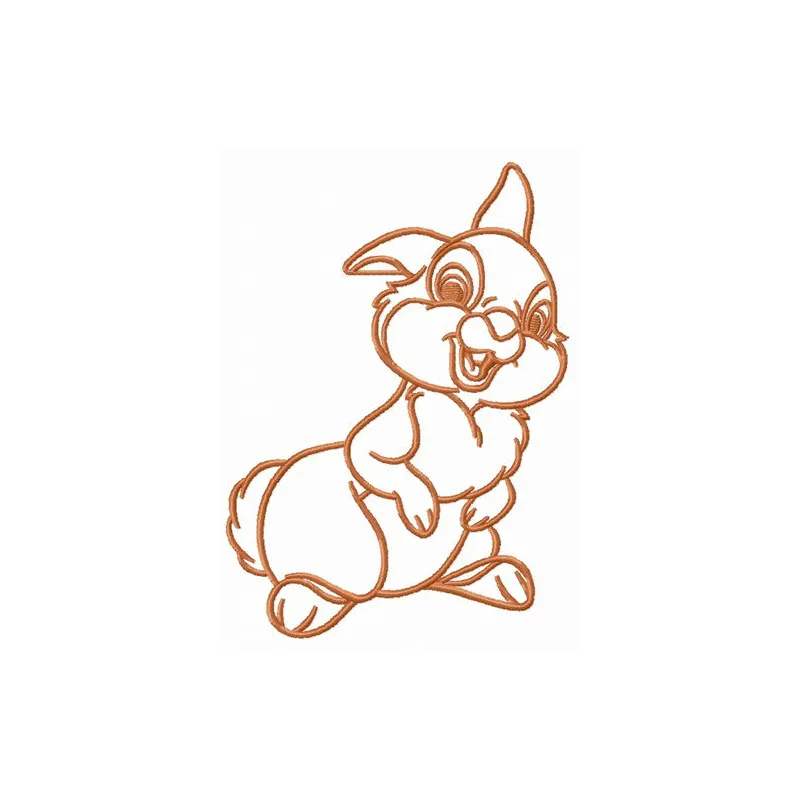 Playful Thumper Stitching Pattern for Woodland Crafts