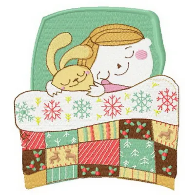 N for Night 3 Baby Embroidery Design - Nursery Decor