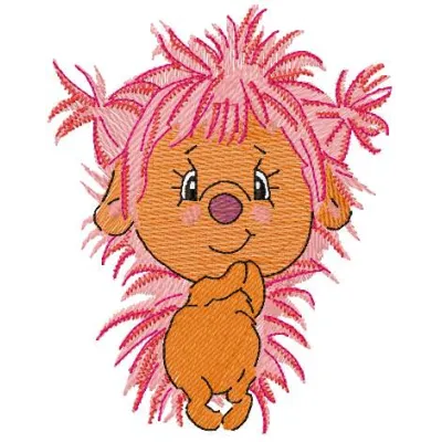Adorable Pink Hedgehog Stitching Pattern for Kids