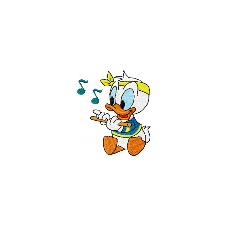 Donald Duck Plays the Trumpet embroidery design - Embroidery Design