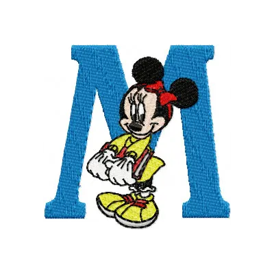 Minnie Mouse Letter Embroidery - Digital Download